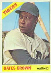 1966 Topps Baseball Cards      362     Gates Brown